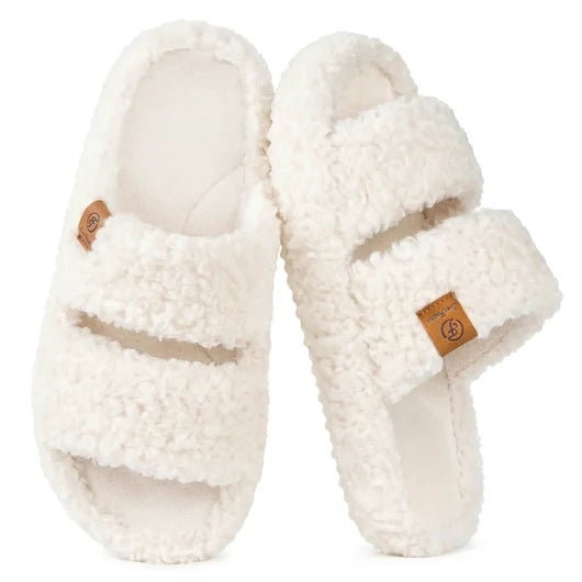 Lumina TeddyCloud™ Open-Toe Slippers