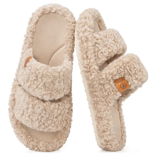 Lumina TeddyCloud™ Open-Toe Slippers