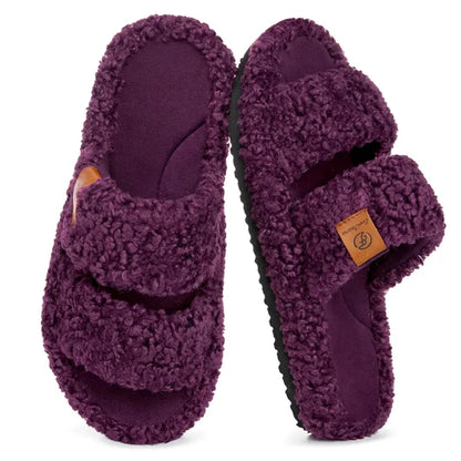 Lumina TeddyCloud™ Open-Toe Slippers
