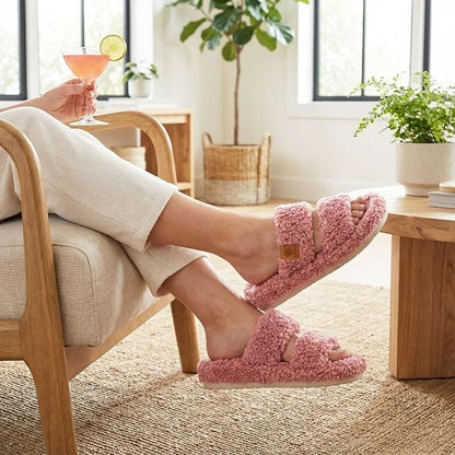 Lumina TeddyCloud™ Open-Toe Slippers