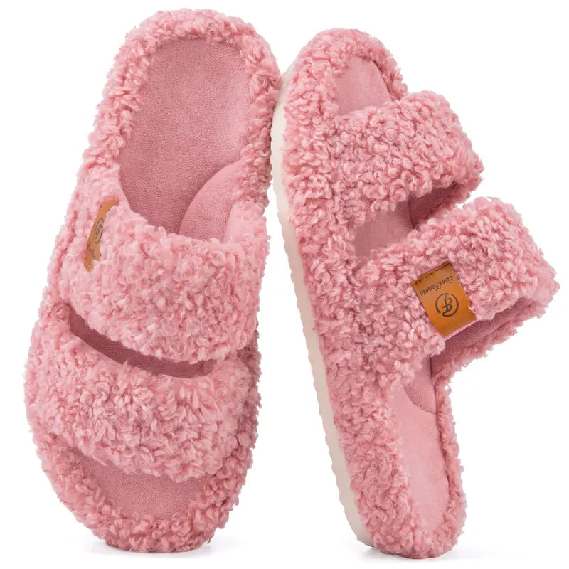 Lumina TeddyCloud™ Open-Toe Slippers