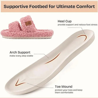 Lumina TeddyCloud™ Open-Toe Slippers
